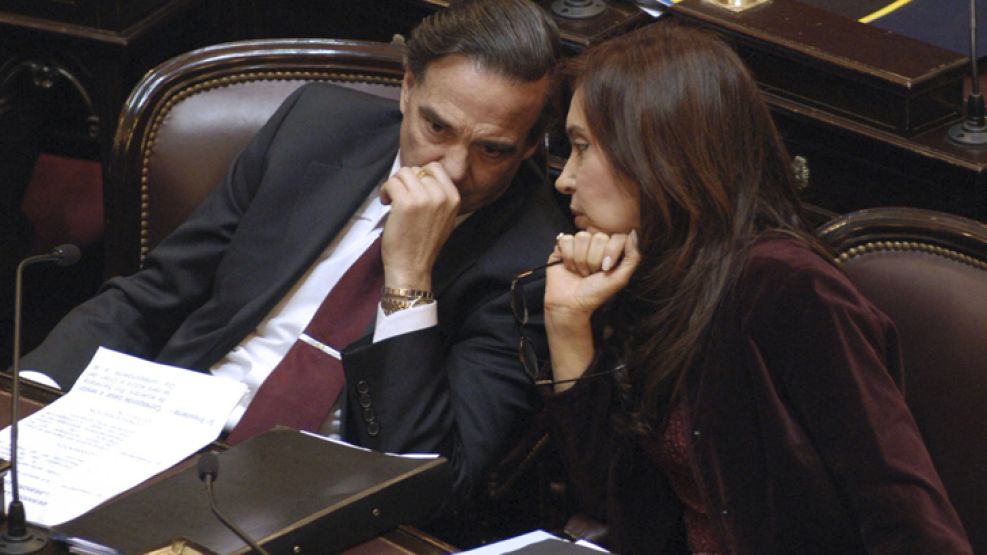 Otros tiempos. Miguel Ángel Pichetto y Cristina Fernández de Kirchner en 2005, cuando compartían bloque en el Senado.