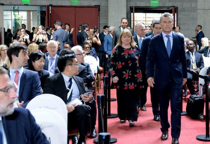 El presidente Macri en la conferencia que dio inicio a la cumbre de la Organización Mundial del Comercio.