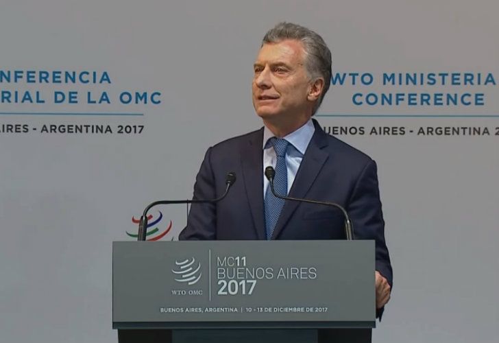 Mauricio Macri en la XI Conferencia Ministerial de la OMC