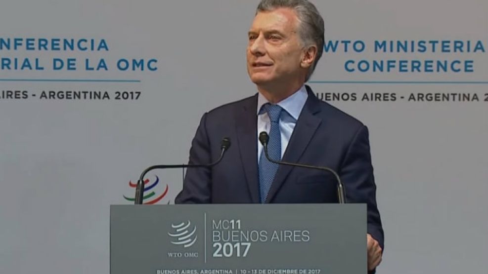 Mauricio Macri en la XI Conferencia Ministerial de la OMC