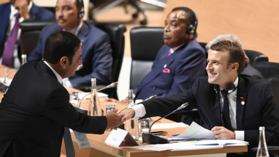 Ghosn y macron 2017