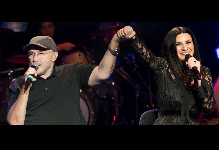 Laura Pausini y Phil Collins.