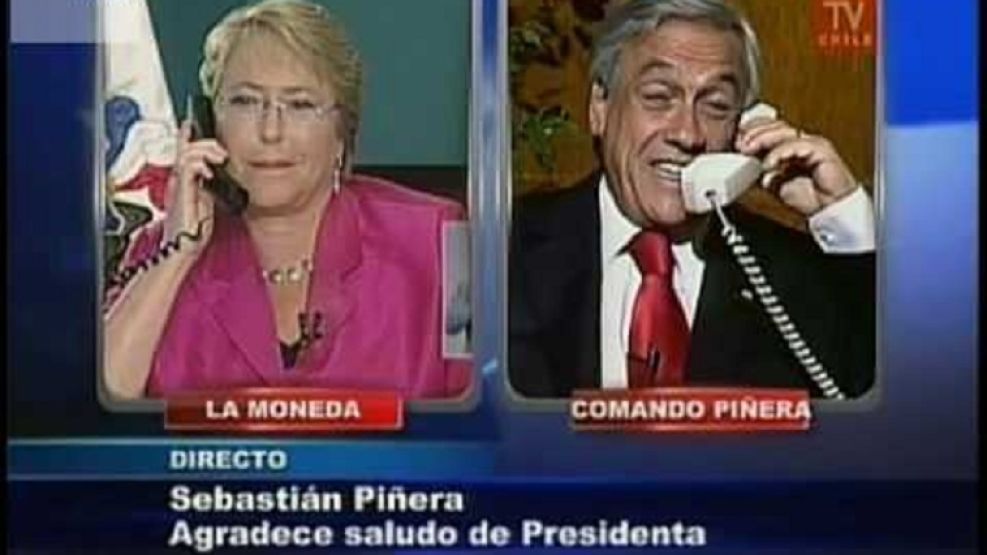 Saludo de Bachelet y Piñera