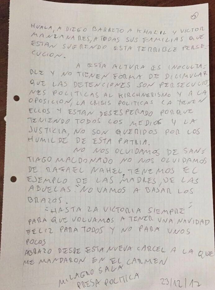 Sala cumple arresto domiciliario en su casa del departamento de El Carmen, en Jujuy. 