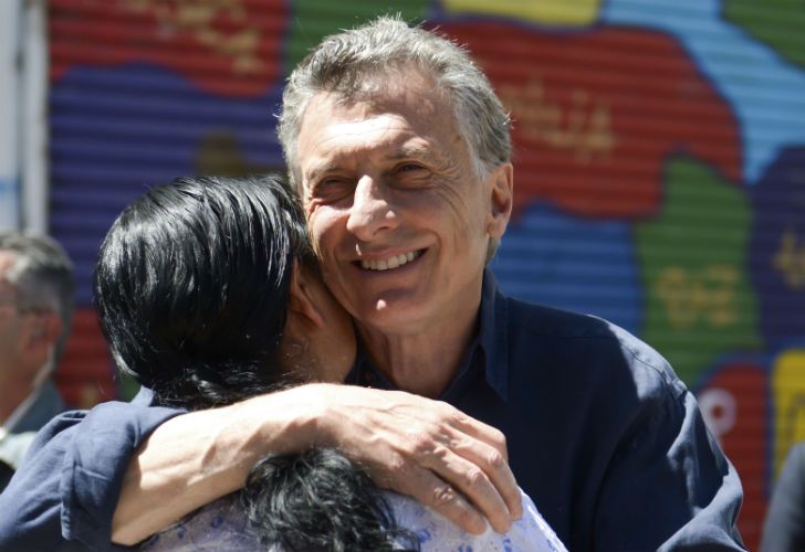 Como es tradición, Macri visitó el comedor comunitario “Los Piletones” de Margarita Barrientos.