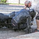 *PREMIUM-EXCLUSIVE* Ben Affleck takes a spill on his bike while heading to church