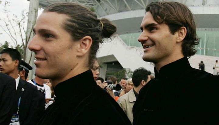 Gastón Gaudio y Roger Federer