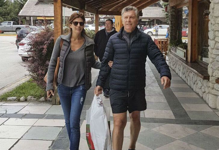 Mauricio Macri y su esposa Juliana Awada en Villa La Angostura.