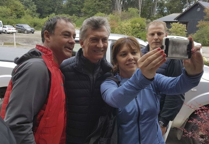 El presidente Mauricio Macri vacaciona en Villa La Angostura.