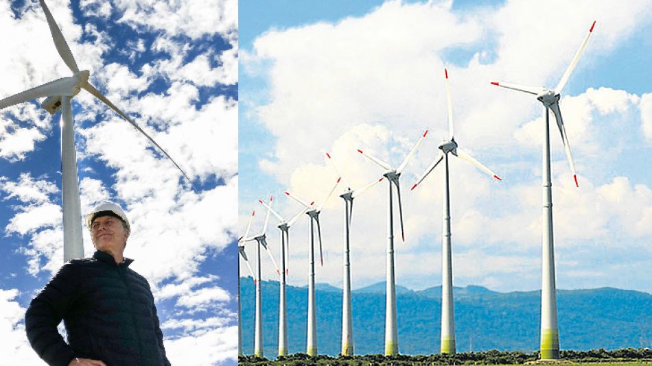 Impulsor. El Presidente apoya las inversiones en energías renovables. El holding familiar, también.