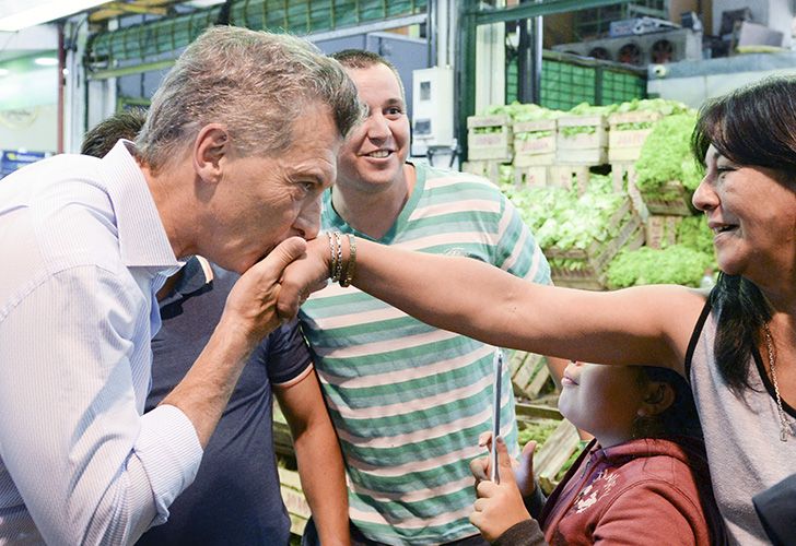 Las fotos de Macri en el Mercado Central