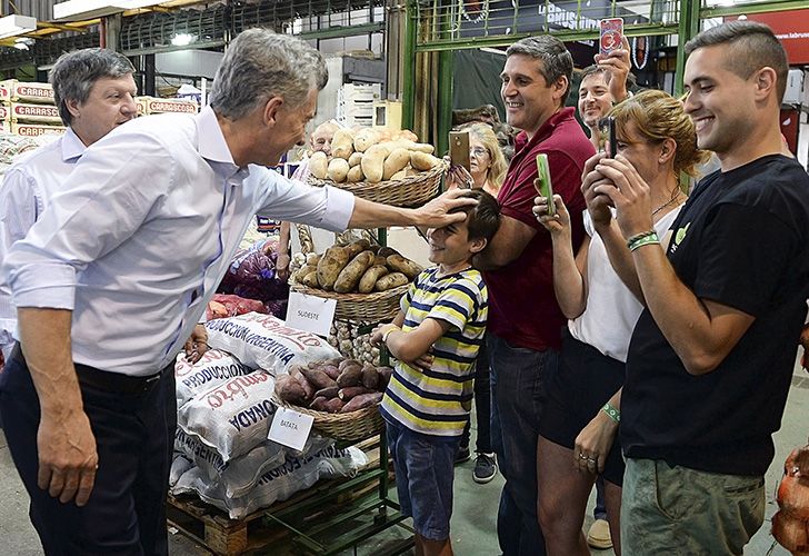 Las fotos de Macri en el Mercado Central