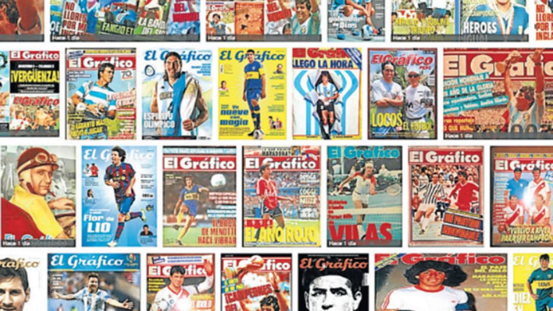 A selection of El Gráfico’s front-pages from over the years.