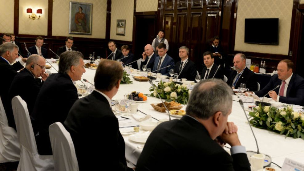 Macri se reunió con representantes de importantes empresas rusas.