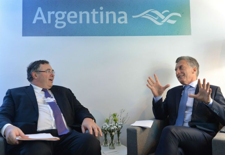 El presidente Mauricio Macri se reunió con el CEO de la empresa petroquímica y energética Total, Patrick Pouyanné.