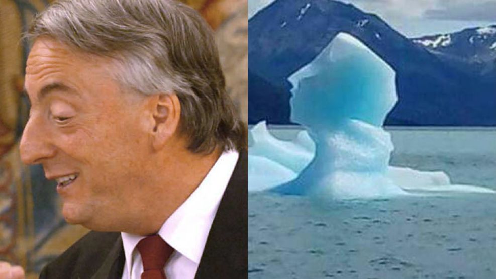 Nestor Kirchner en el Glaciar