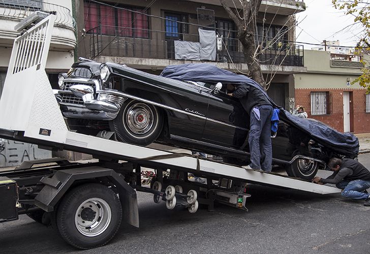 Imágenes del Cadillac descapotable comprado por el ex presidente Juan Domingo Perón en 1955 y que ha sido restaurado para su exhibición en el Museo Casa Rosada