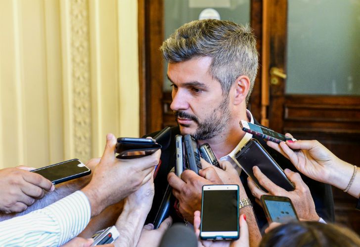 Peña tuvo un encuentro con los periodistas después de la reunión del gabinete nacional.   