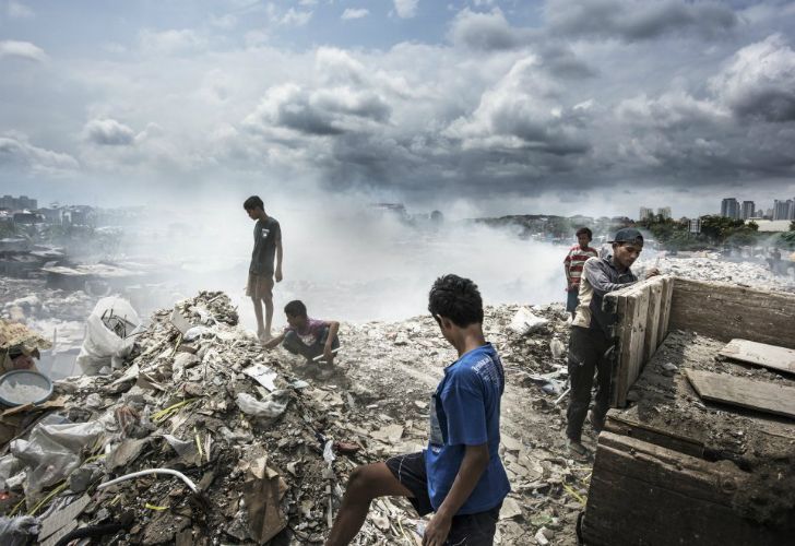Un basural de la zona este de Yakarta, la capital de Indonesia. 