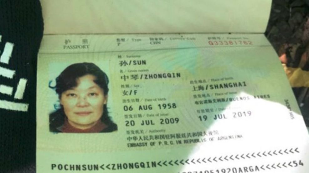 documentos mujer china desaparecida 20180203