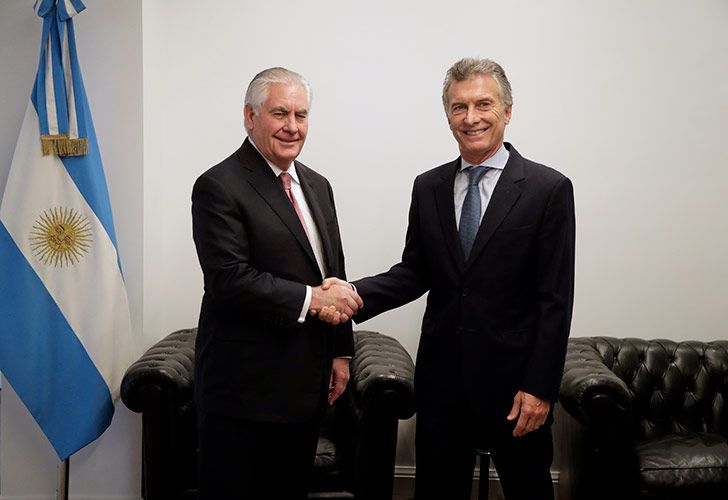 Reunión del presidente Macri con el Secretario de Estado de Estados Unidos