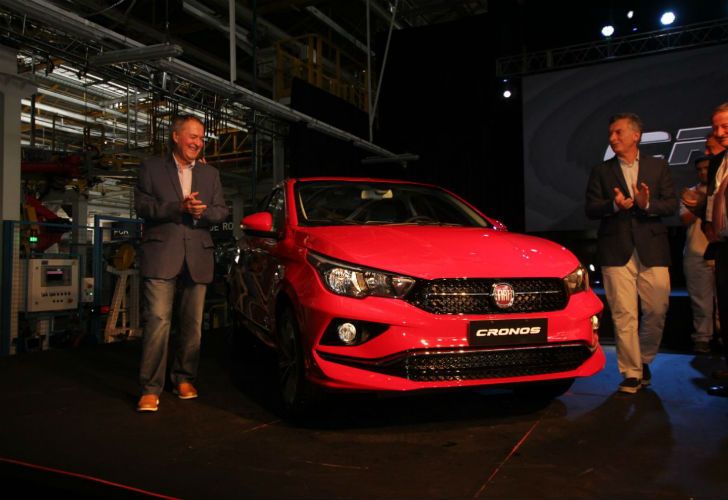 Mauricio Macri y Cristiano Rattazzi presentaron el nuevo modelo de Fiat.