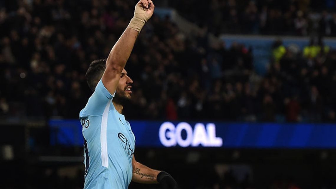 Pep Guardiola hailed Manchester City’s Sergio Agüero as an "authentic legend" after his four second-half goals continued the club's emphatic march toward the Premier League title with a 5-1 thrashing of Leicester.