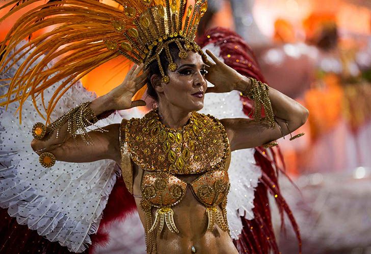 Segunda Noche del carnaval 2018 en el sambodromo de Rio de Janeiro, Brasil