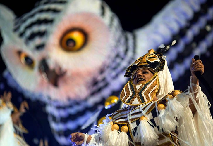 Segunda Noche del carnaval 2018 en el sambodromo de Rio de Janeiro, Brasil