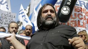 Roberto Baradel, en la previa de la negociación.