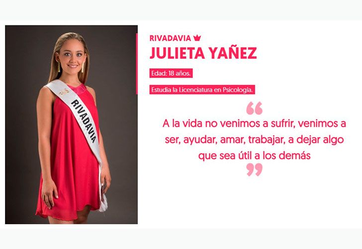 Julieta Yañez, 18 años. Estudia Psicología.