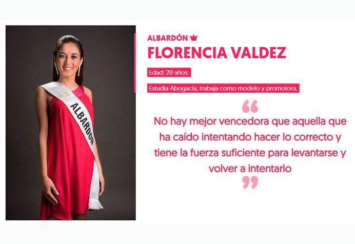 Florencia Valdez, 20 años. Estudia abogacía.