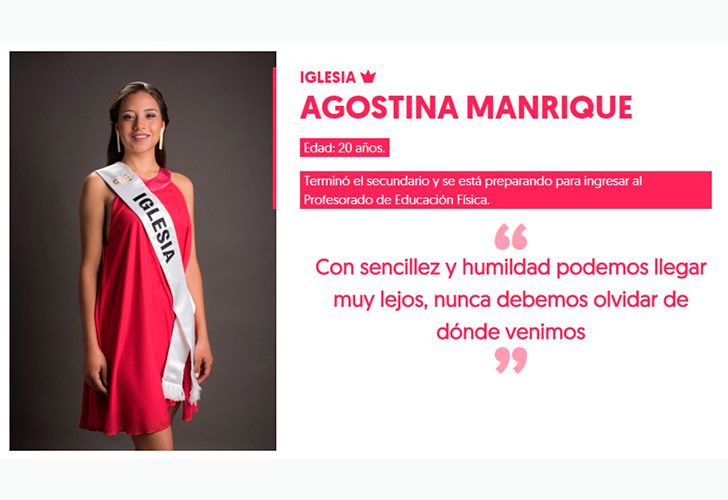 Agostina Manrique, 20 años. Se está preparando para el Profesorado en Educación Física.