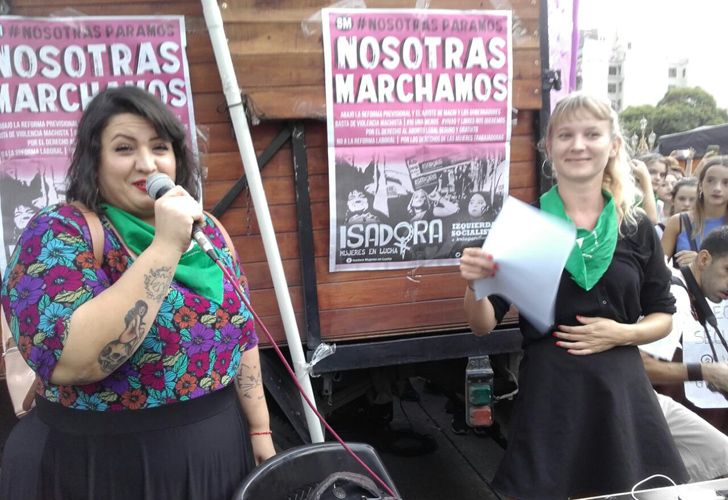 Pañuelazo frente al Congreso para pedir por la legalización del aborto