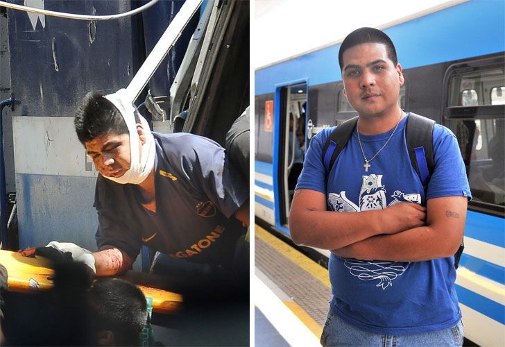 Leonardo Sarmiento estuvo cuatro horas atorado con mitad de su cuerpo dentro del tren y mitad fuera.