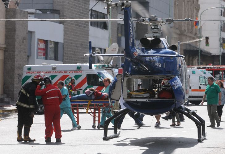 Del operativo participaron dos helicópteros y 110 ambulancias del SAME.