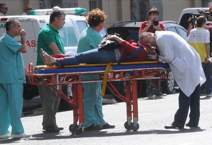 Muchas ambulancias estaban localizadas en el puerto de la ciudad de Buenos Aires.