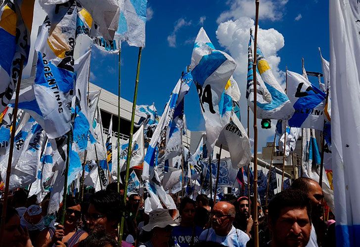 Marcha de la CGT, camioneros, 21 de febrero del 2018