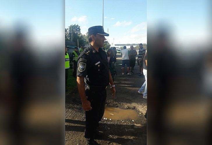 marcha camioneros control policial