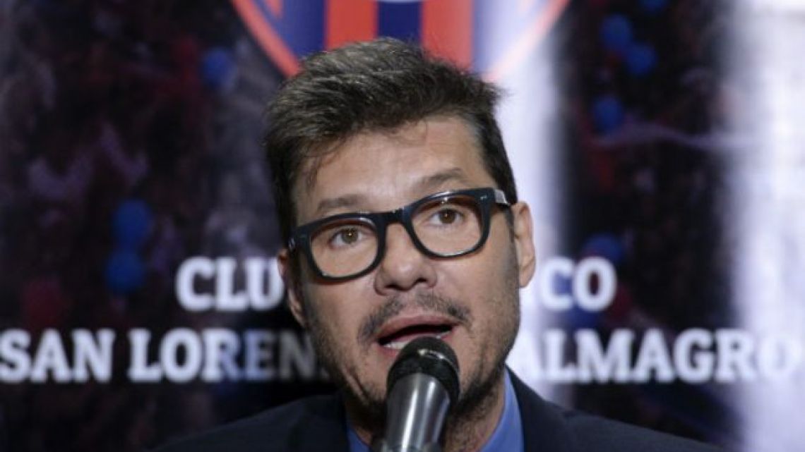 Marcelo Tinelli, vice-president of San Lorenzo and well-known sports television host.