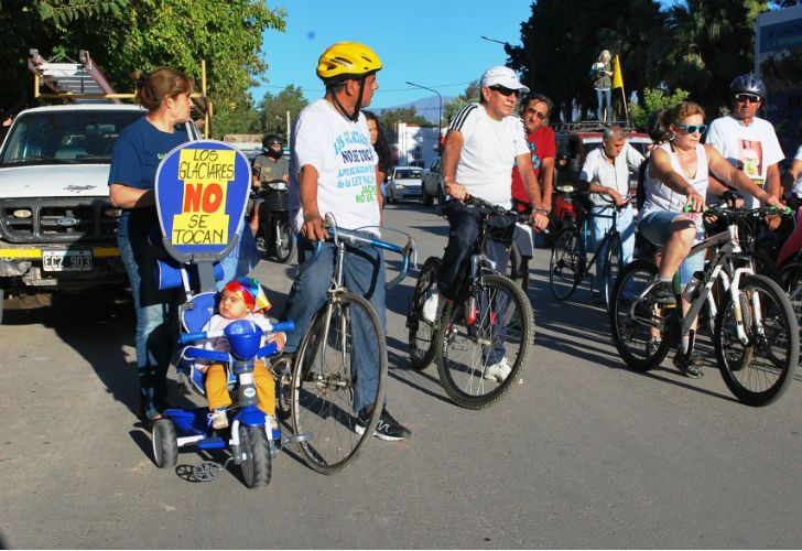 Bicicleteada por la Ley de Glaciares.