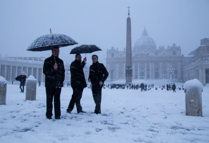 Roma bajo la nieve.