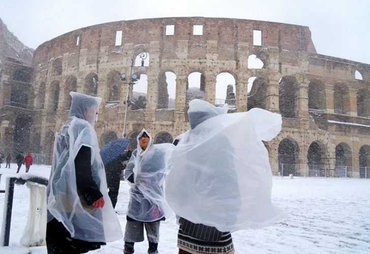 Roma bajo la nieve.