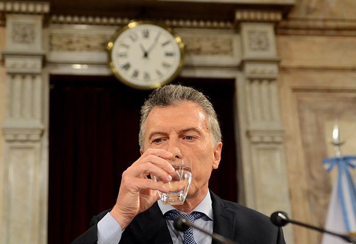 El jefe de Estado, Mauricio Macri, en el Congreso.