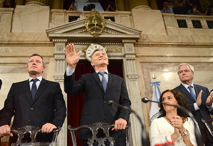 El Presidente en la apertura de las sesiones ordinarias en el Congreso.