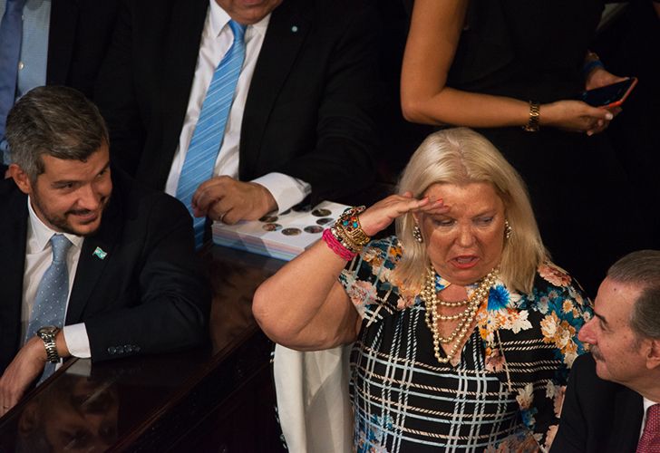 Elisa Carrió en el inicio de las sesiones ordinarias en el Congreso.