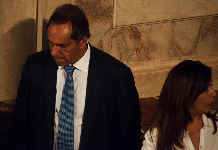 Daniel Scioli y Gabriela Cerruti.