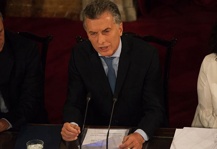 El presidente Mauricio Macri en la apertura de sesiones ordinarias de Congreso.