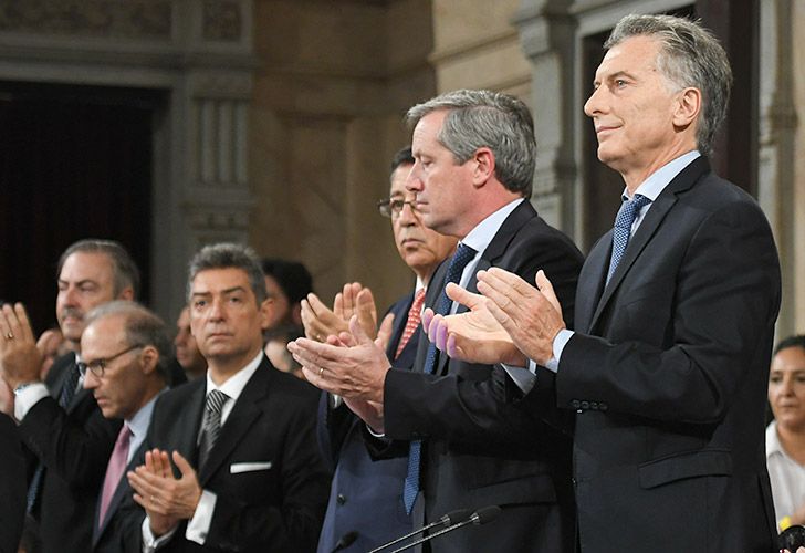 Mauricio Macri en el acto de apertura del 136 período de sesiones ordinarias del Congreso.