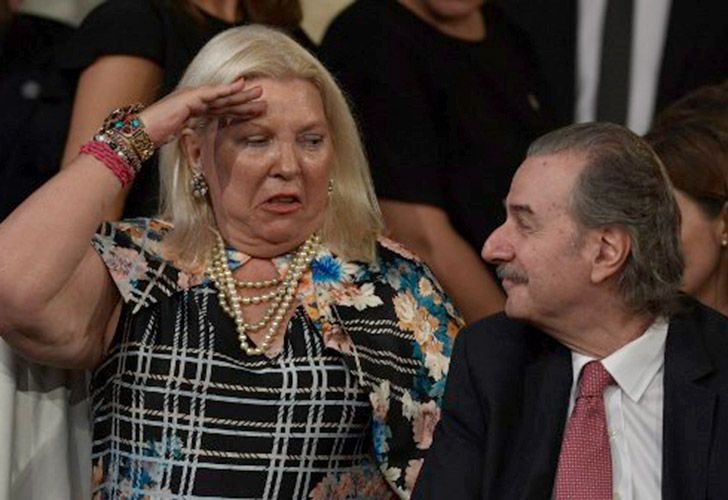 Elisa Carrió presente en el discurso del presidente Mauricio Macri durante la inauguración del 136 ° período de sesiones ordinarias en el Congreso en Buenos Aires